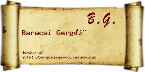 Baracsi Gergő névjegykártya
