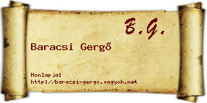 Baracsi Gergő névjegykártya